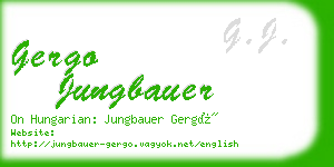 gergo jungbauer business card